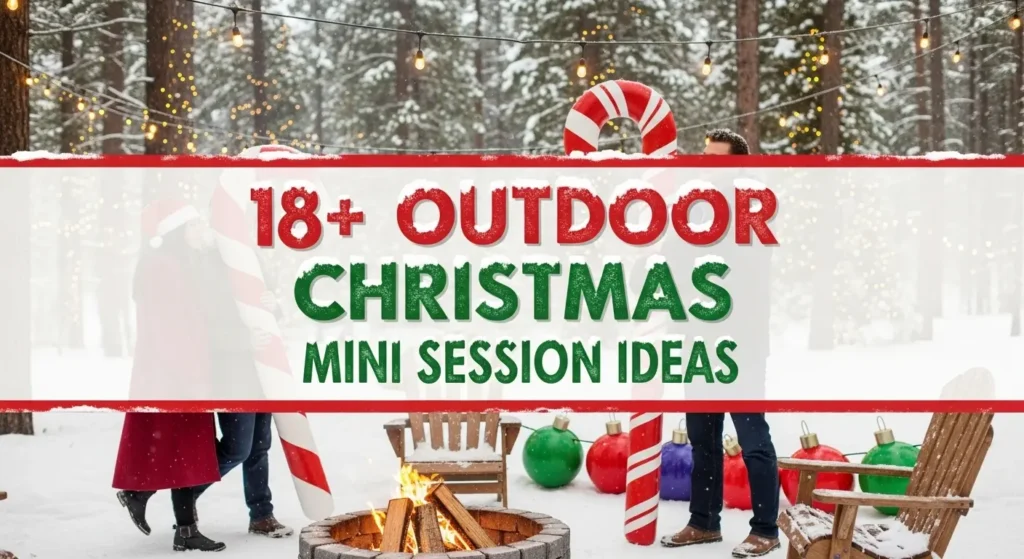 18+ Outdoor Christmas Mini Session Ideas for Magical Holiday Photos