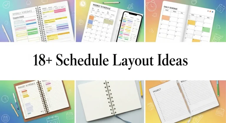 18+ Schedule Layout Ideas That Actually Work for Adults