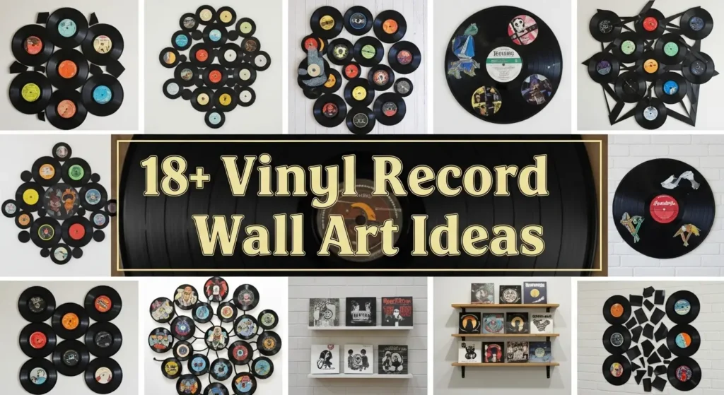 18+ Vinyl Record Wall Art Ideas for Vintage Vibes