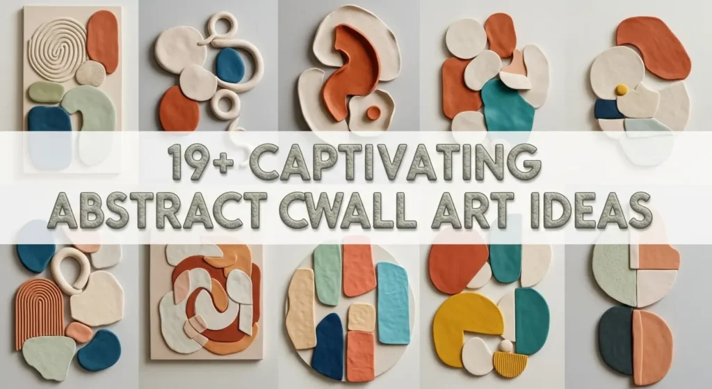 19+ Captivating Abstract Clay Wall Art Ideas with Bold Glazes