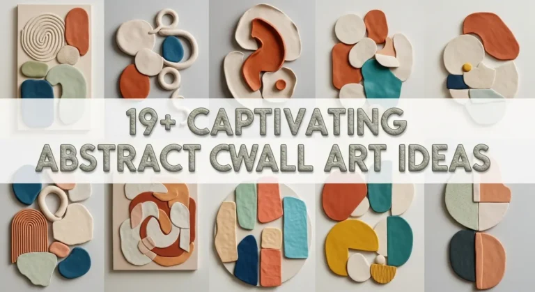 19+ Captivating Abstract Clay Wall Art Ideas with Bold Glazes