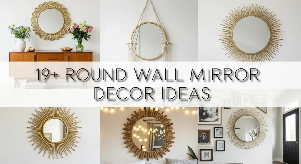19+ Colorful Round Wall Mirror Decor Ideas That Pop with Personality