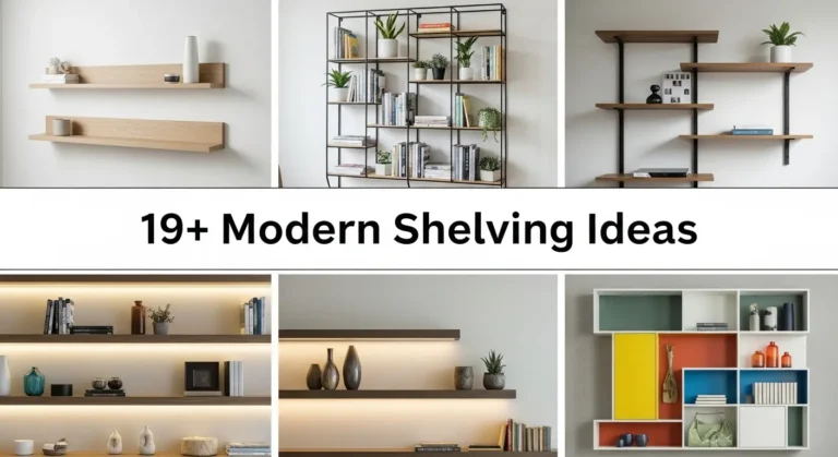 19+ Modern Shelving Ideas for Living Room Display and Storage