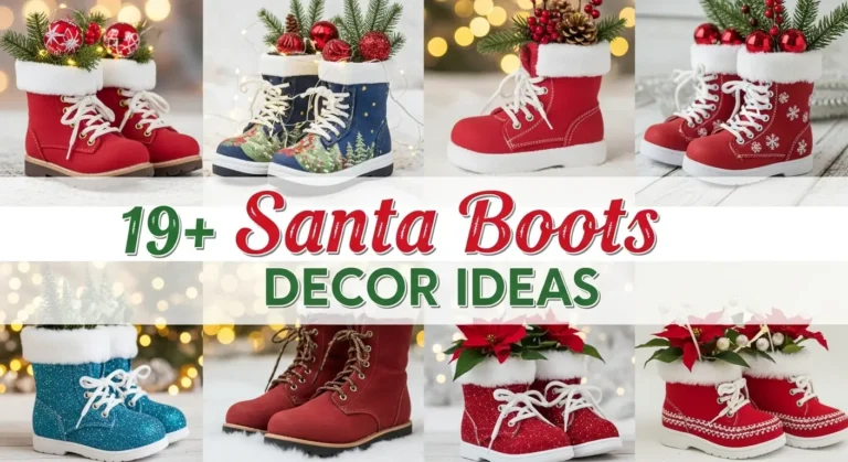 19+ Santa Boots Decor Ideas That Bring Christmas Magic Home