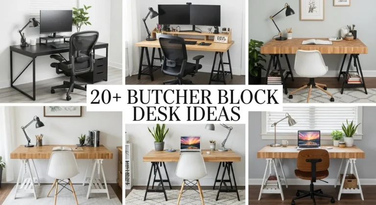 20+ Butcher Block Desk Ideas for Contemporary Workspaces