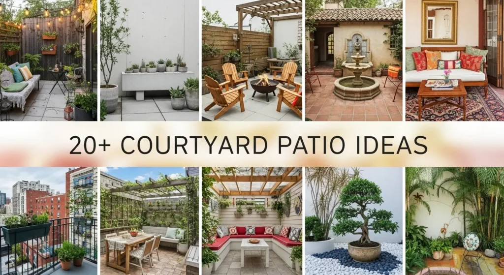 20+ Courtyard Patio Ideas to Transform Your Outdoor Space