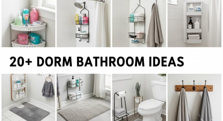 20+ Dorm Bathroom Ideas to Transform Your Tiny Space Into a Stylish Retreat
