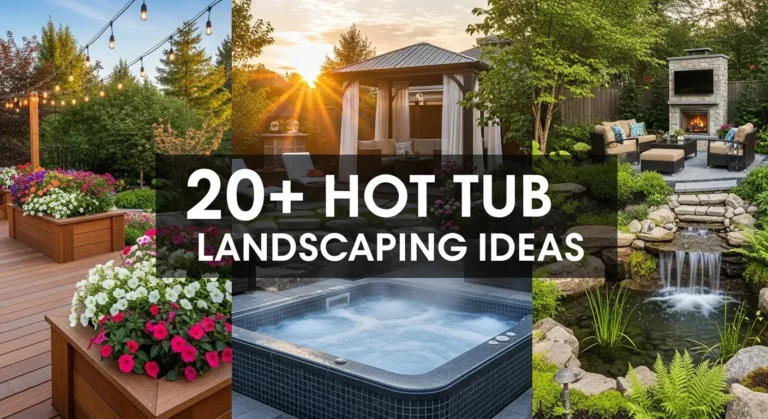 20+ Hot Tub Landscaping Ideas with Lighting for Evening Ambiance