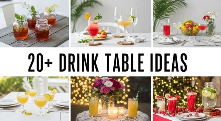 20+ Stylish Drink Table Ideas to Elevate Your Party Setup