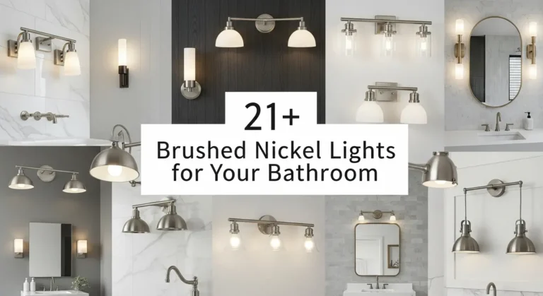 21+ Brushed Nickel Lights for Your Bathroom Mirror That Create Perfect Vanity Lighting