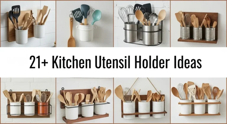 21+ Kitchen Utensil Holder Ideas That Save Counter Space