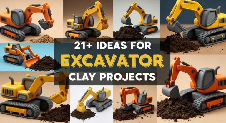 21+Ideas for Excavator Clay Projects for Construction Lovers