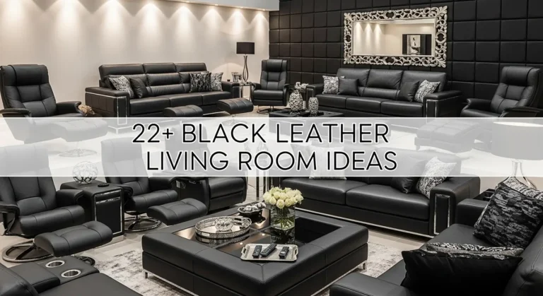 22+ Black Leather Living Room Ideas for Modern Homes