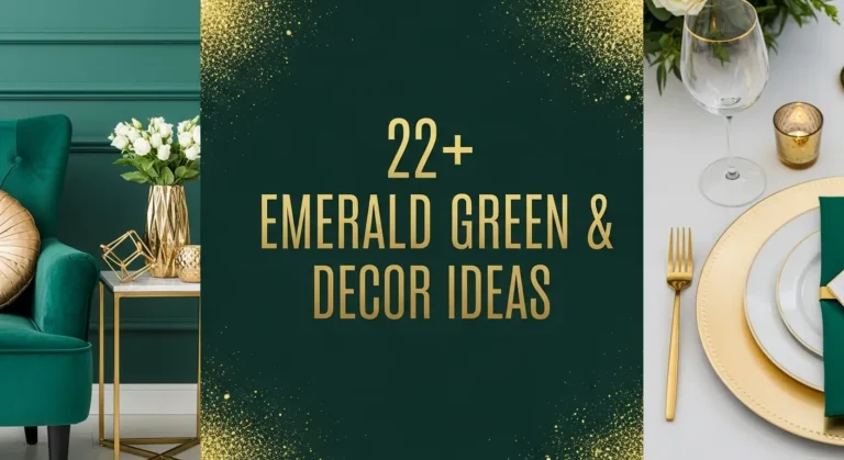 22+ Emerald Green & Gold Decor Ideas for Luxurious Home Design