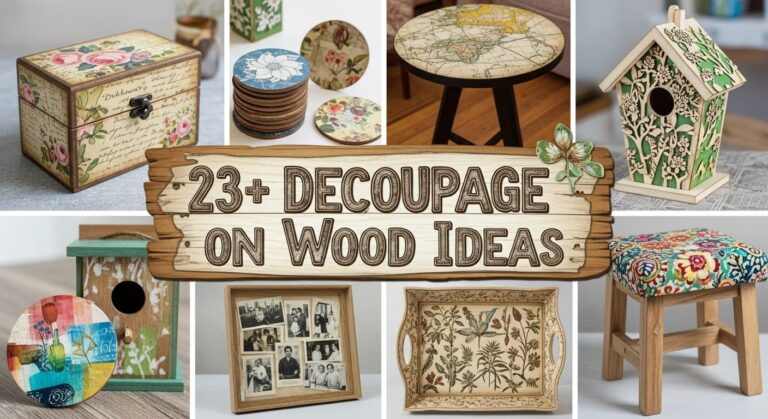 23+ Inspired Decoupage on Wood Ideas for Charming Home Decor
