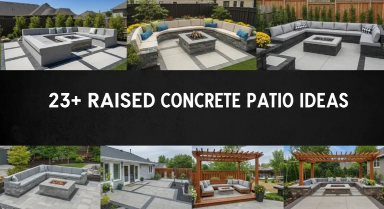 23+ Raised Concrete Patio Ideas to Transform Your Backyard