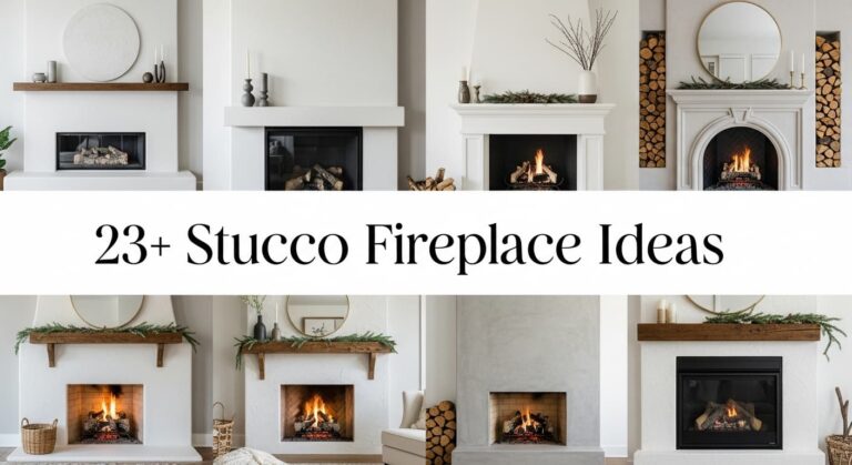 23+ Stucco Fireplace Ideas That Bring Warmth to Your Home