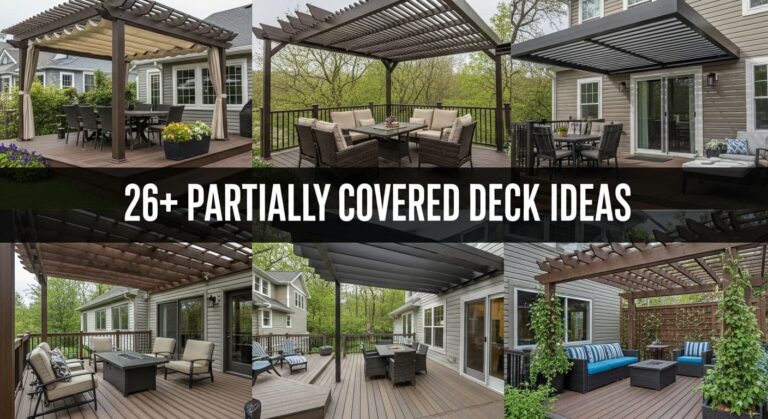26+ Stunning Partially Covered Deck Ideas for Perfect Outdoor Living
