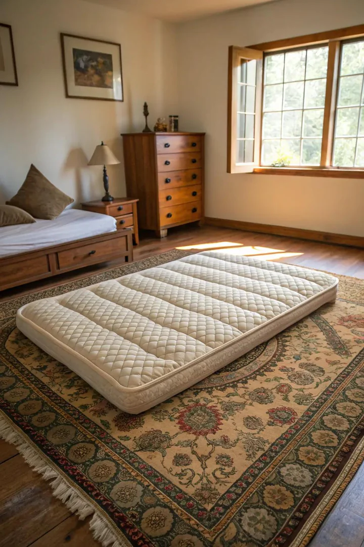Define your space with a large area rug.