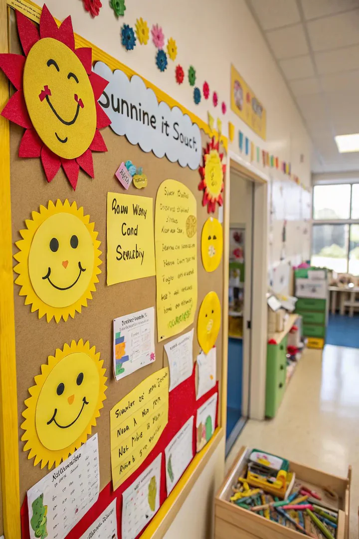 Sunshine and Smiles theme brings brightness and joy to the daycare.