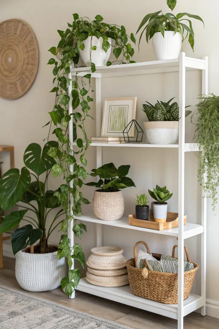 Transform your space with this stunning DIY plant shelf, blending minimalist design with boho charm.