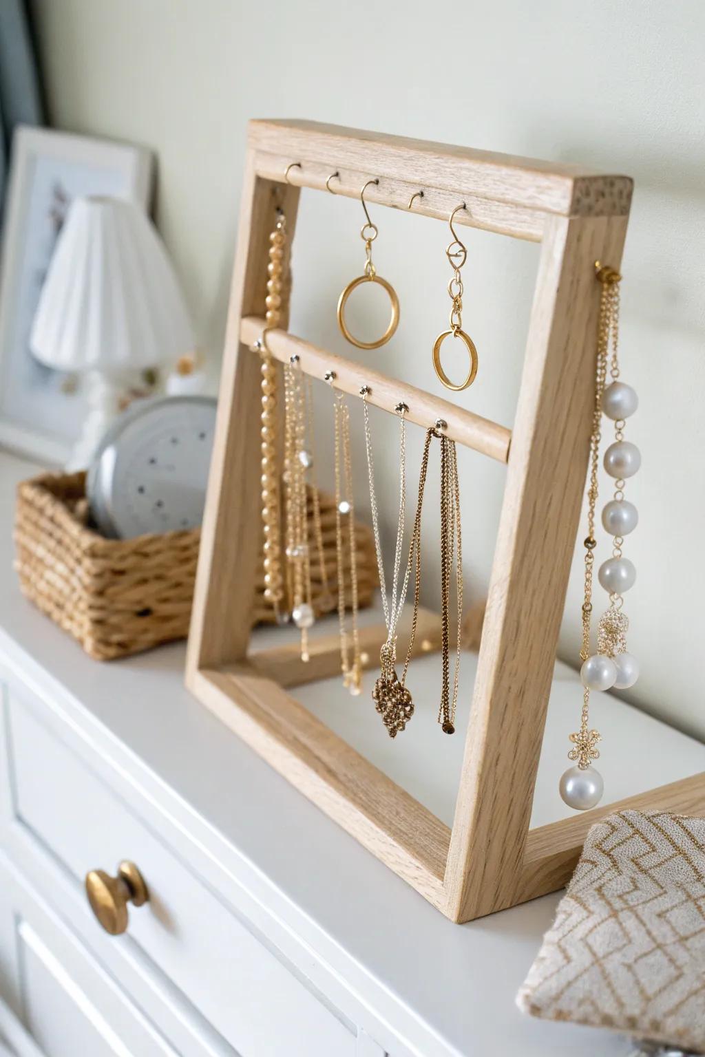 Organize with elegance: A charming touch of minimalism for your dresser.