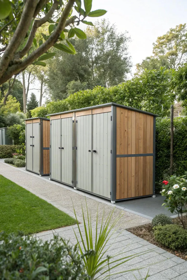 Adapt to your garden's needs with versatile modular storage units.