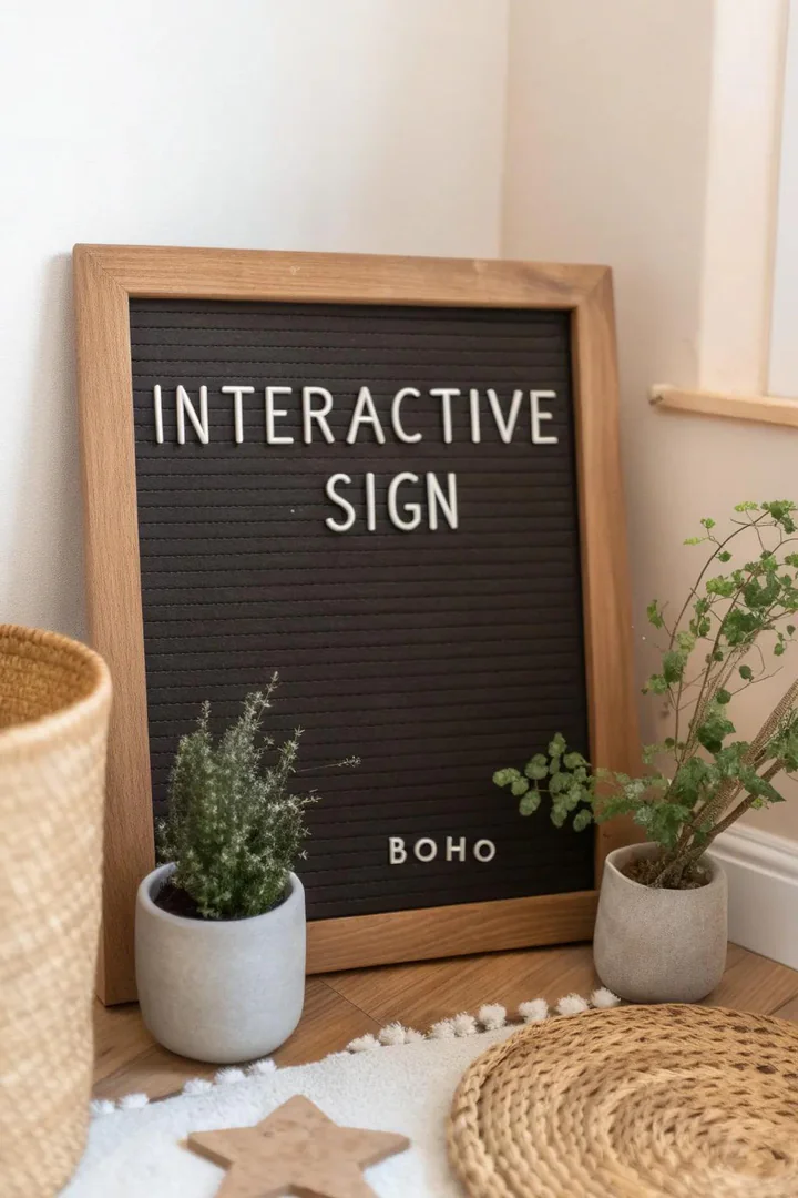Add a playful touch to your space with a handcrafted interactive sign.