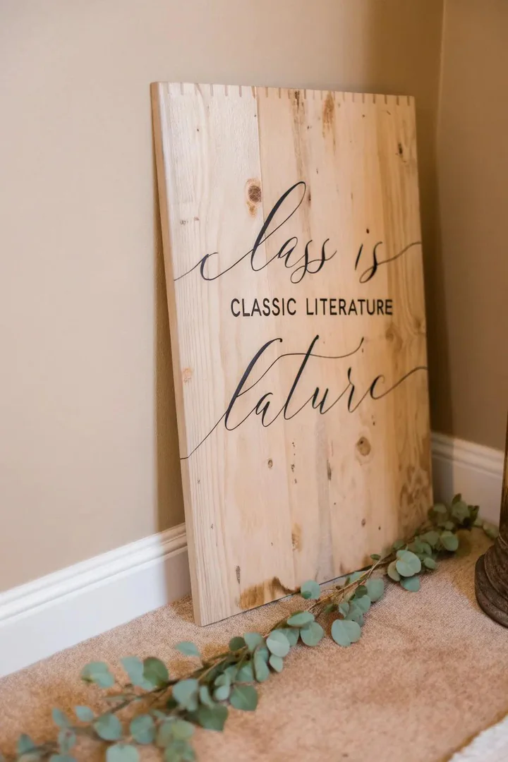 Transform your space with the timeless charm of literary quotes, beautifully crafted into minimalist decor.