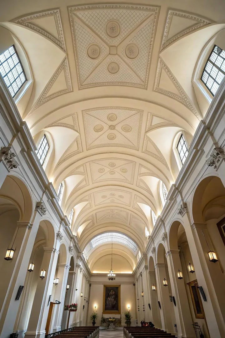 Sophisticated simplicity defines the elegance of this open-ceiling room.