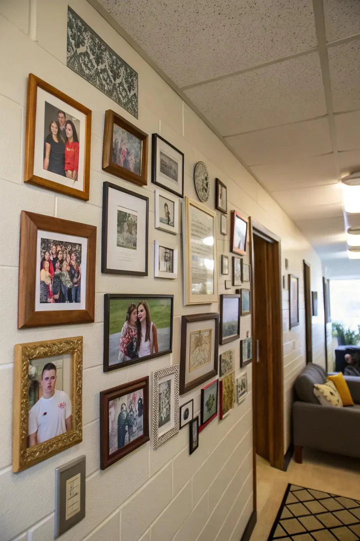 A gallery of memories makes your space uniquely personal.