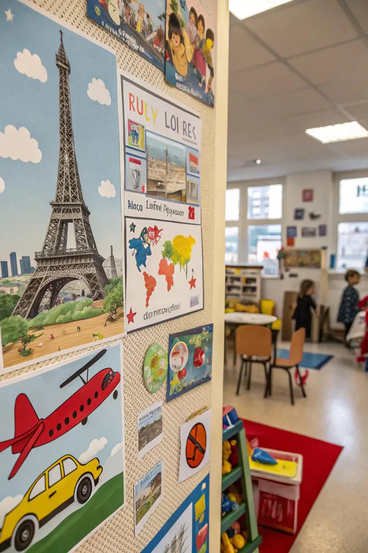 Tiny Travelers theme takes infants on a journey with global landmarks.
