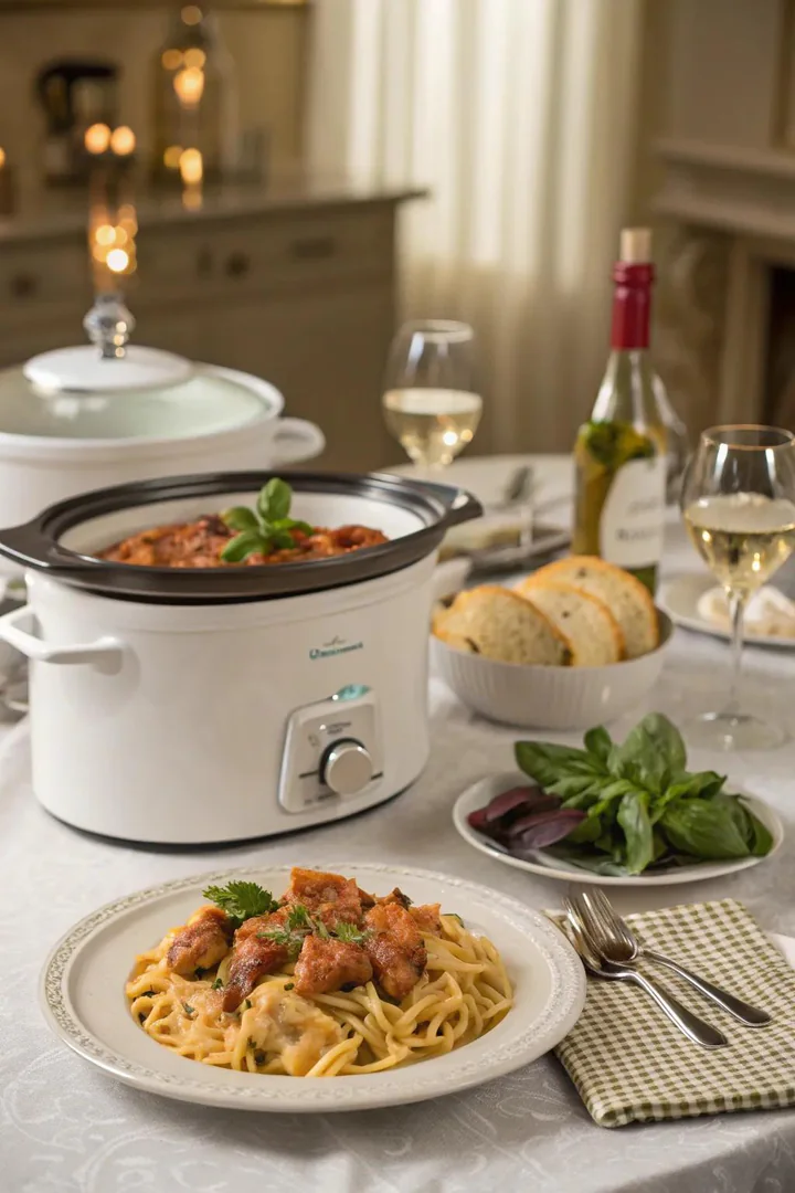 Creamy sun-dried tomato chicken, perfect for pasta lovers.