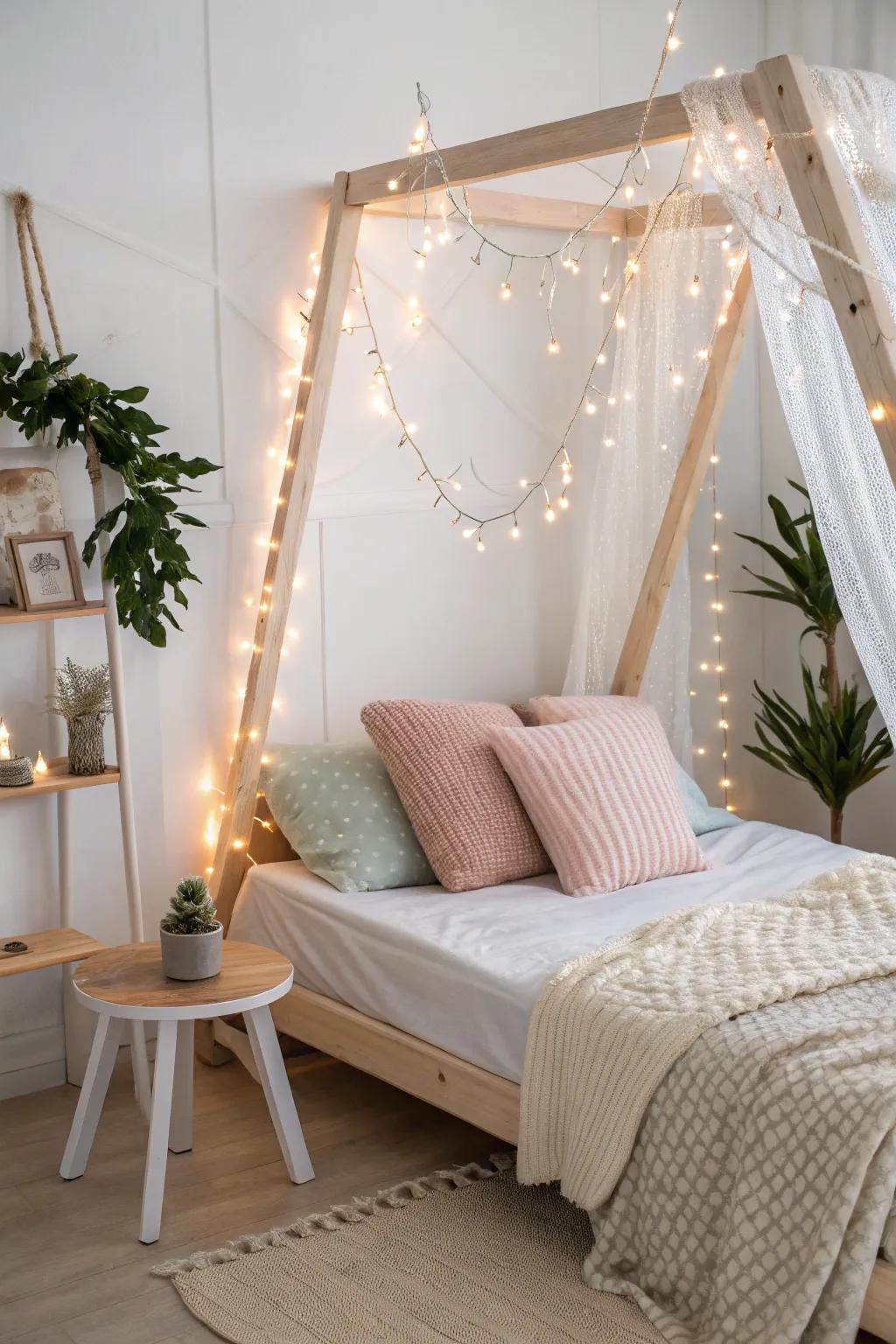 Transform your space into a dreamy retreat with enchanting string lights.