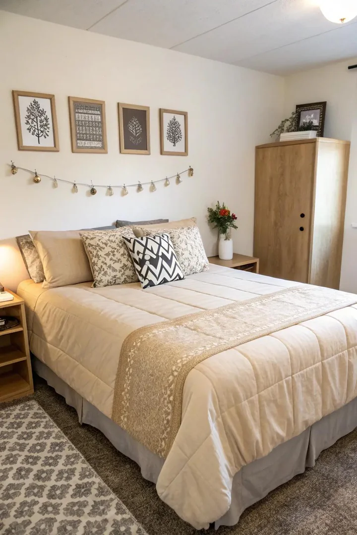 Comfortable bedding transforms your bed into a personal retreat.