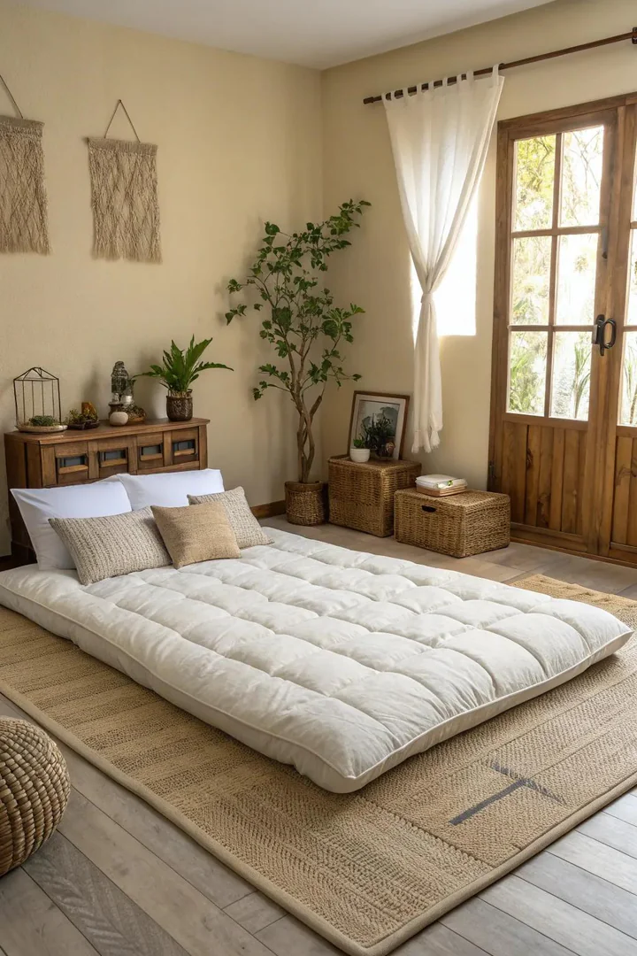 Create a serene space with a neutral color palette.