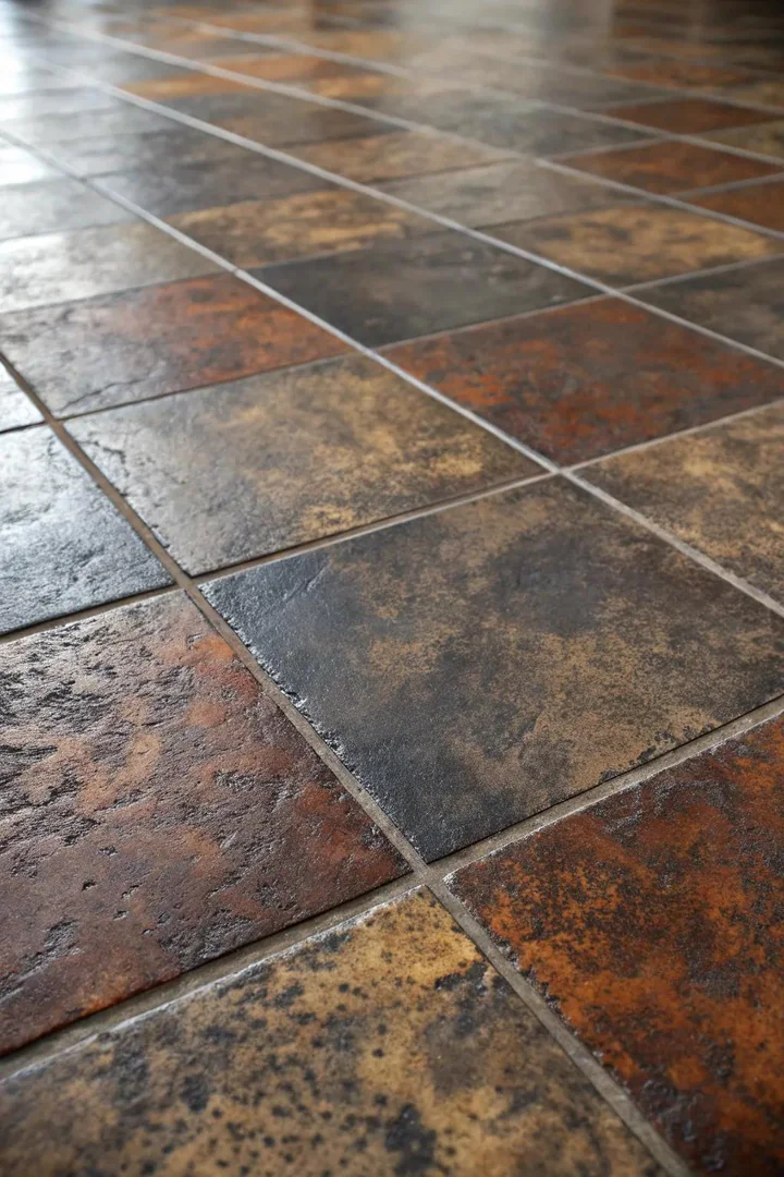 Elevate your space with a tile-like textured concrete finish — a blend of rugged charm and modern sophistication.