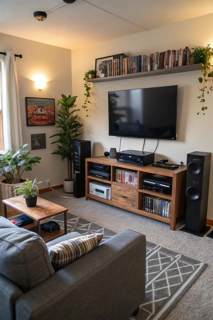 A strategic tech setup keeps your space modern and organized.
