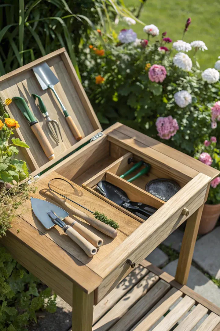 Maximize functionality with tables that offer hidden storage.