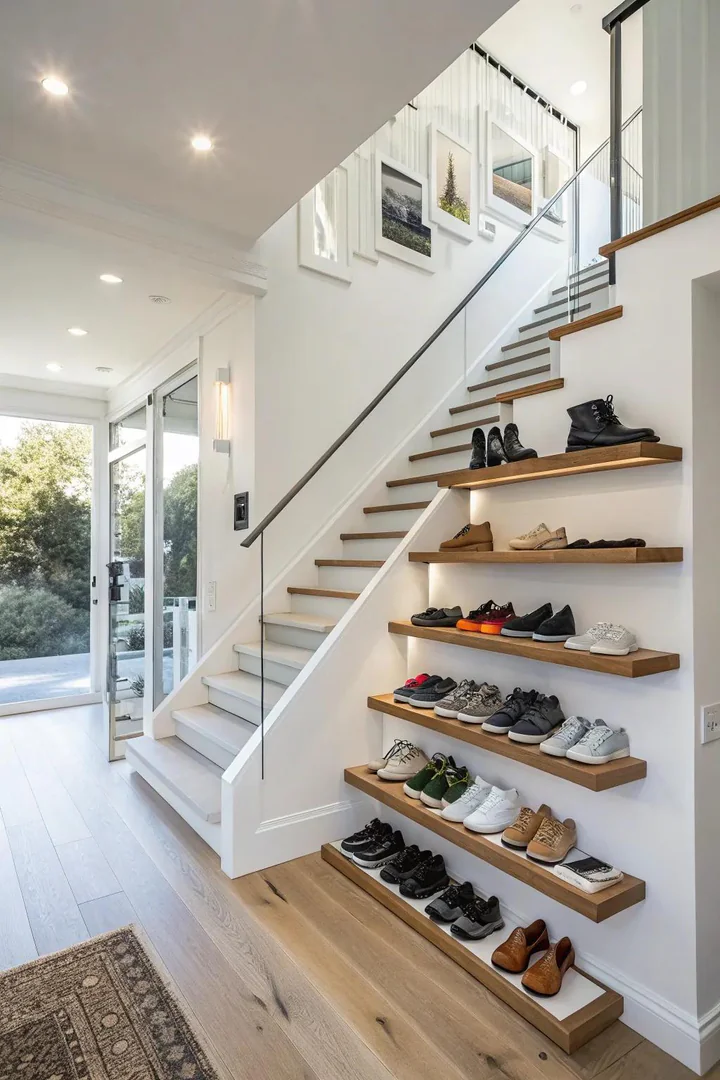 15+ Stairs Shoe Rack Ideas to Transform Your Entryway Storage – Elite ...
