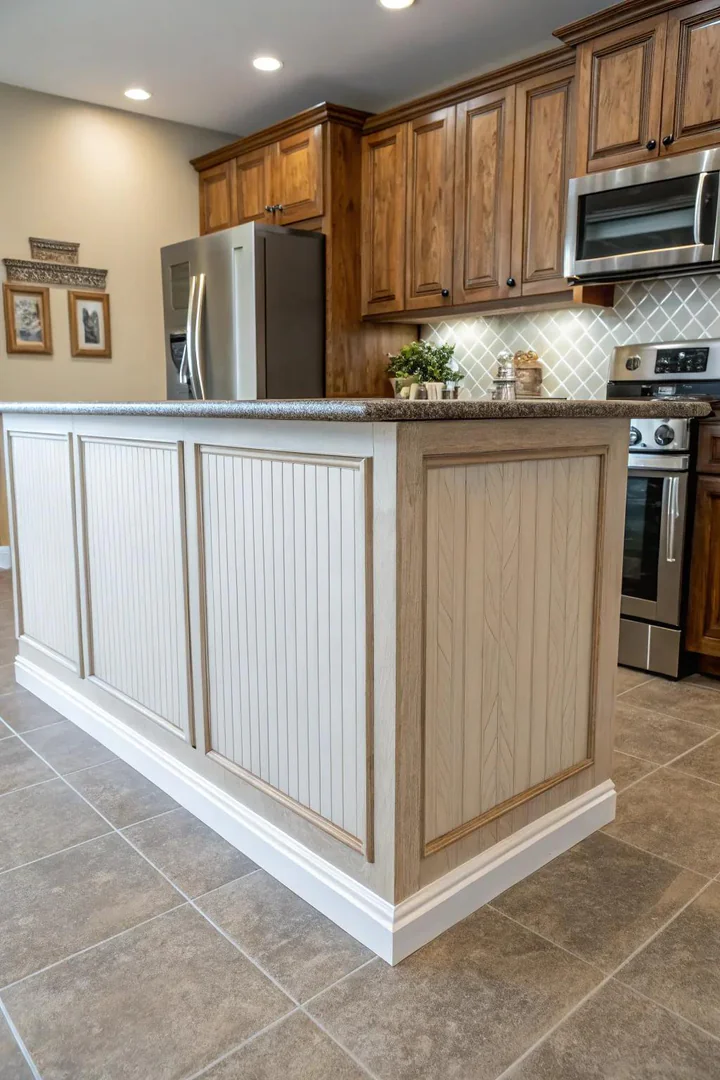 22+ Stylish Wainscoting Ideas for Compact Homes - Adding Texture To Small Kitchen Island
