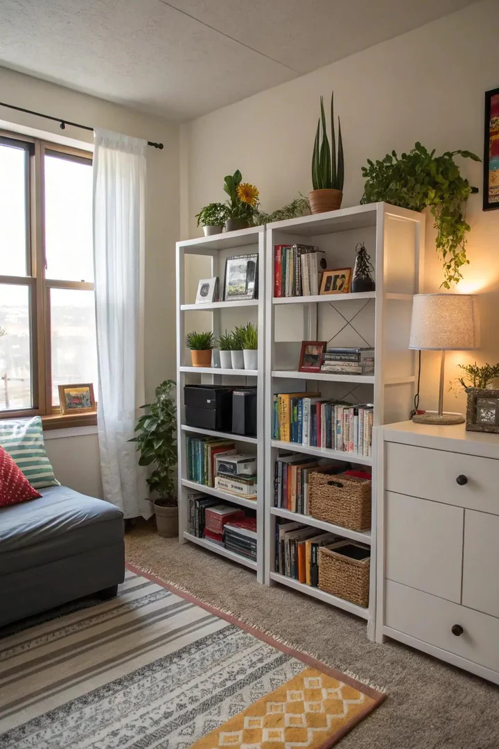 Shelving keeps your space organized and stylish.