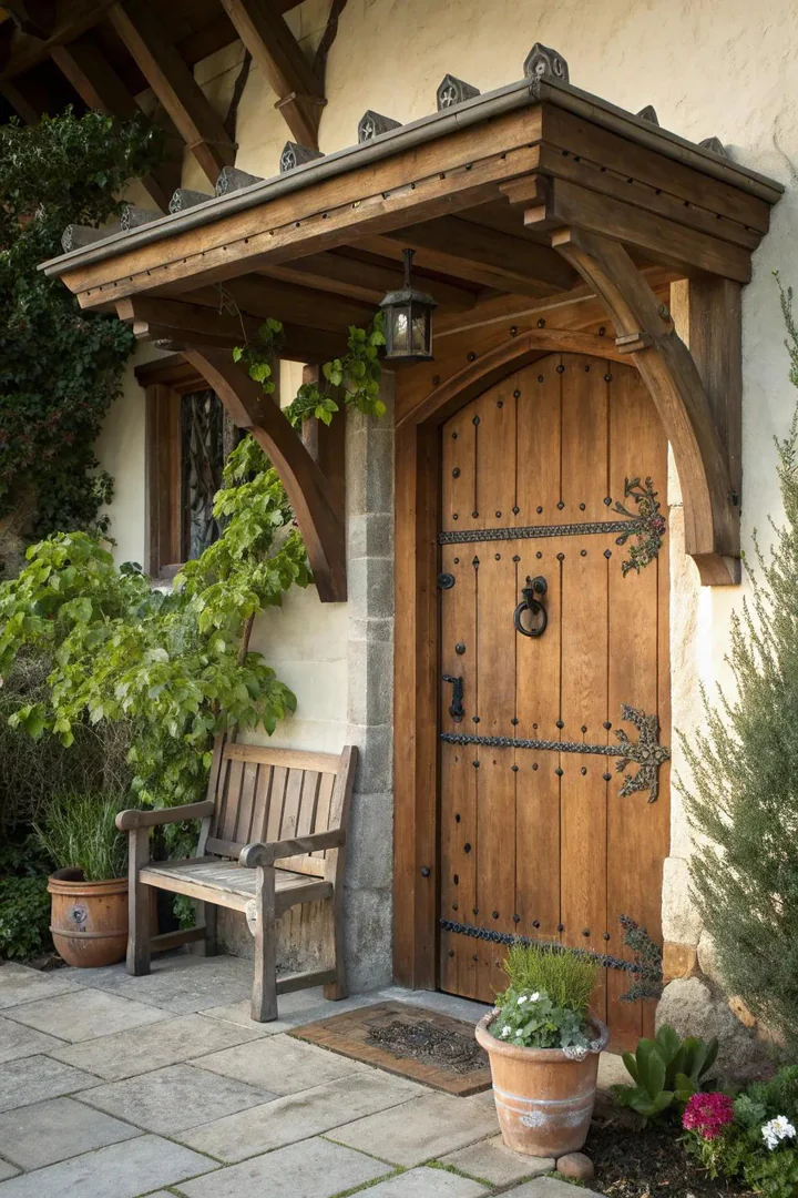 Transform your entryway into a charming retreat with a handcrafted mini porch.
