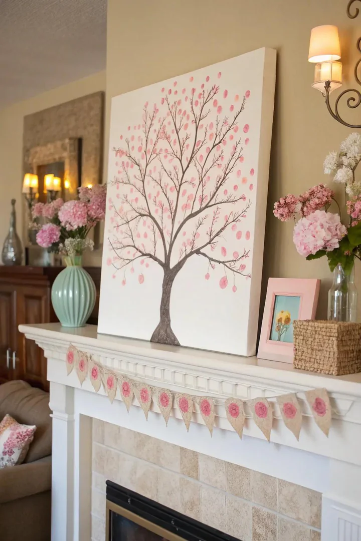 Fingerprint blossom trees offering a personal touch.